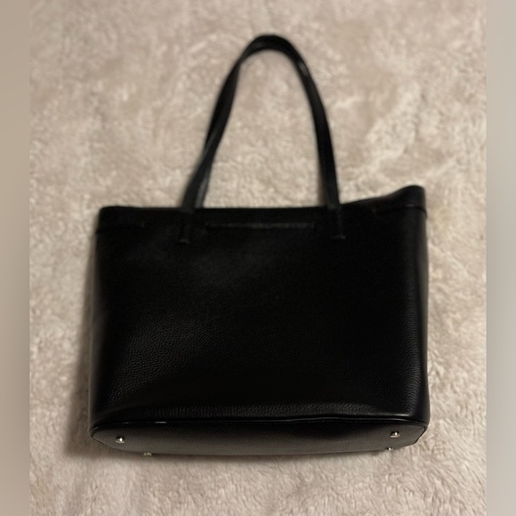 Kate Spade Hayes Street Black Pebbled Leather w/ Bow Tassel Bag Purse - Picture 2 of 14